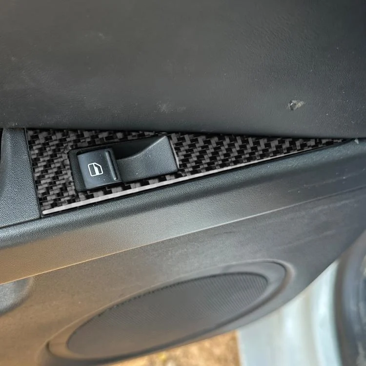 EDA008376101A_3.webp 5pcs/Set Carbon Fiber Car Lifting Panel Decorative Sticker for SEAT Leon 2005-2012 - Image 4