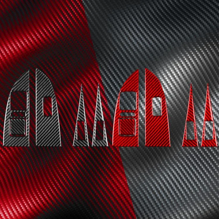 EDA008376101A_6.webp 5pcs/Set Carbon Fiber Car Lifting Panel Decorative Sticker for SEAT Leon 2005-2012 - Image 7