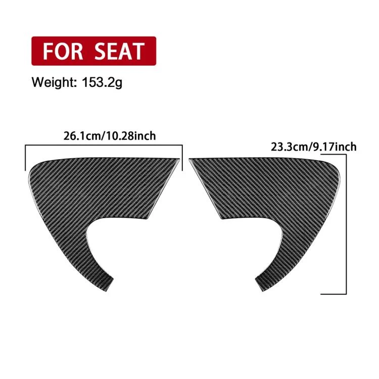 EDA008376501A_2.webp 2pcs/Set Carbon Fiber Car Rear Triangle Window Decorative Sticker for SEAT Leon 2005-2012, Left and Right Driver - Image 5