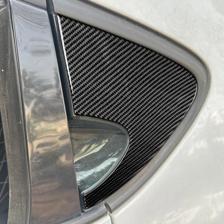 EDA008376501A_3.webp 2pcs/Set Carbon Fiber Car Rear Triangle Window Decorative Sticker for SEAT Leon 2005-2012, Left and Right Driver - Image 6