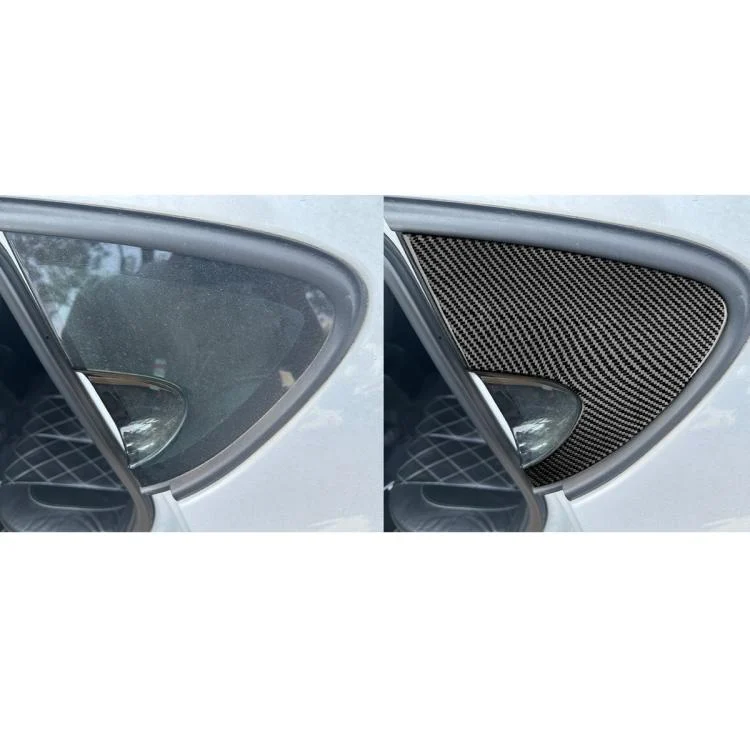 EDA008376501A_4.webp 2pcs/Set Carbon Fiber Car Rear Triangle Window Decorative Sticker for SEAT Leon 2005-2012, Left and Right Driver - Image 7