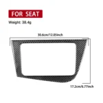 Carbon Fiber Car Center Console Panel Decorative Sticker for SEAT Leon 2005-2012 - Image 3