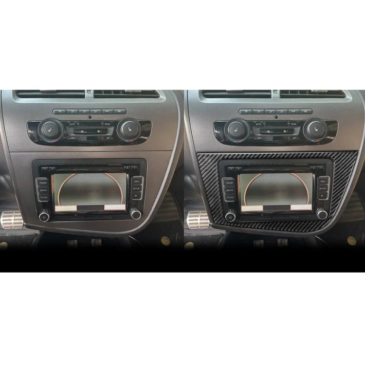 EDA008376601A_4.webp Carbon Fiber Car Center Console Panel Decorative Sticker for SEAT Leon 2005-2012 - Image 5