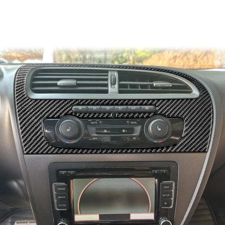 EDA008376701A_3.webp Carbon Fiber Car Center Console Air Conditioner Panel Decorative Sticker for SEAT Leon 2005-2012 - Image 4