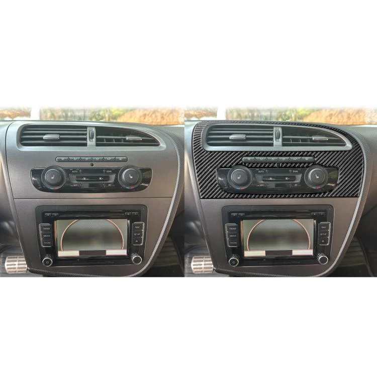 EDA008376701A_4.webp Carbon Fiber Car Center Console Air Conditioner Panel Decorative Sticker for SEAT Leon 2005-2012 - Image 5