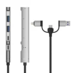 USB / Type-C / 8 Pin to PD, 2 x USB, 2 x Type-C HUB Adapter 5 in 1 Docking Station - Image 2