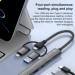 USB / Type-C / 8 Pin to PD, 2 x USB, 2 x Type-C HUB Adapter 5 in 1 Docking Station - Image 3