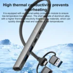 USB / Type-C / 8 Pin to PD, 2 x USB, 2 x Type-C HUB Adapter 5 in 1 Docking Station - Image 7