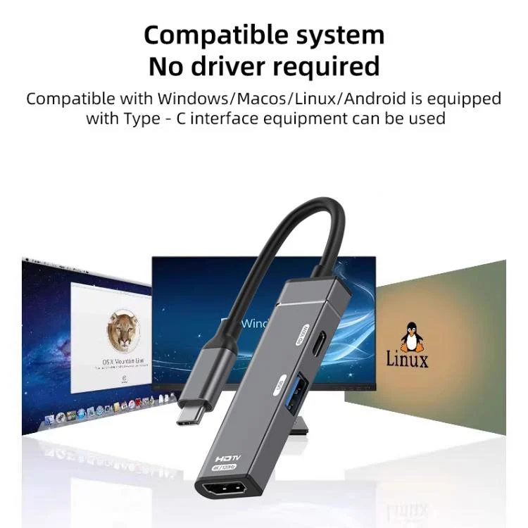 EDA008423601A_10.webp Type-C to Type-C, USB-A, HDMI HUB Docking Station - Image 11