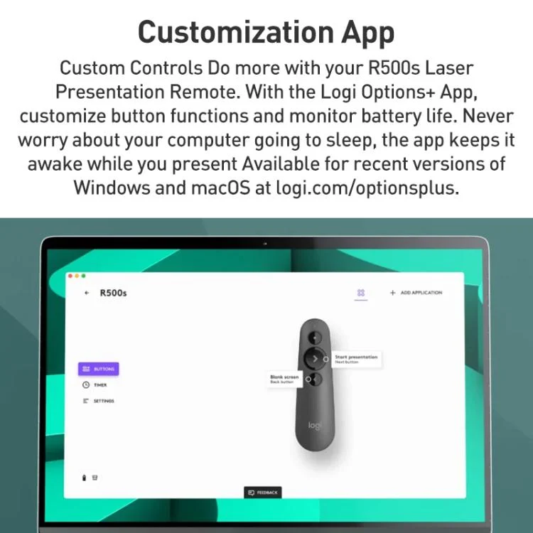 EDA0084571_B3.webp Logitech R500s Laser Wireless Smart Presentation Remote Controller - Image 4