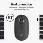 Logitech PEBBLE M350 1000DPI Ultra-Thin Dual-Mode Wireless Bluetooth Mouse - Image 5