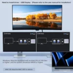 KCEVE KC-KVM203TCC USB 3.2 Dual Monitor 4K 60Hz KVM Switch - Image 8