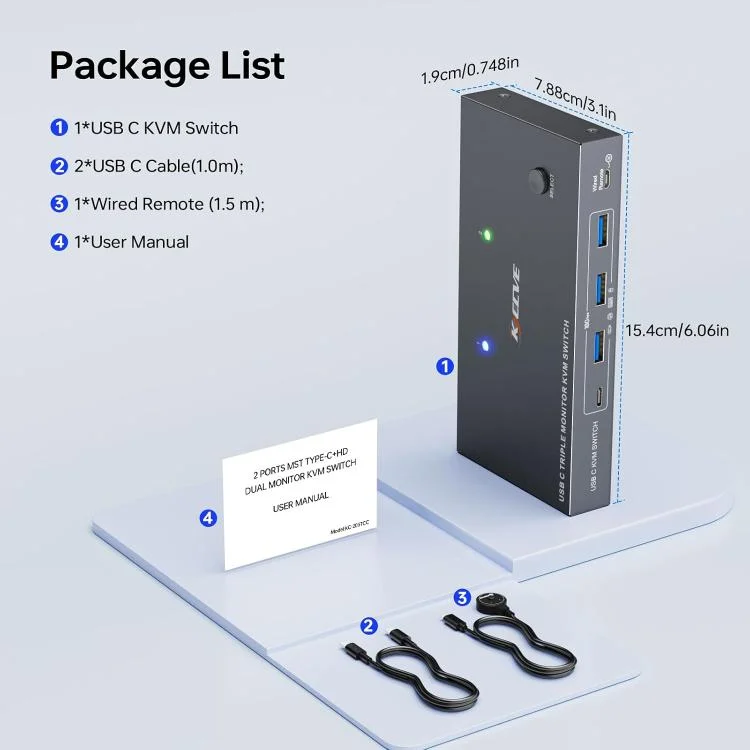 EDA0084650_8.webp KCEVE KC-KVM203TCC USB 3.2 Dual Monitor 4K 60Hz KVM Switch - Image 9
