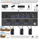 KCEVE KC-KVM302DP USB 3.0 Dual Monitor 8K 30Hz KVM Switch - Image 5