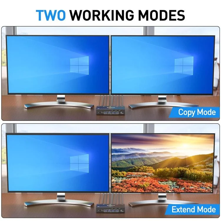 EDA008465301_5.webp KCEVE KC-KVM302DP USB 3.0 Dual Monitor 8K 30Hz KVM Switch - Image 6