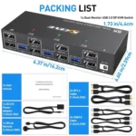 KCEVE KC-KVM302DP USB 3.0 Dual Monitor 8K 30Hz KVM Switch - Image 8