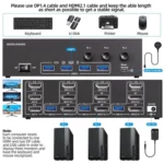 KCEVE KC-KVM303 USB 3.0 Dual Monitor 8K 60Hz KVM Switch - Image 2