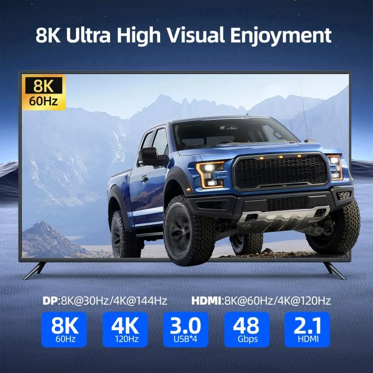 EDA008465901_3.webp KCEVE KC-KVM303 USB 3.0 Dual Monitor 8K 60Hz KVM Switch - Image 4