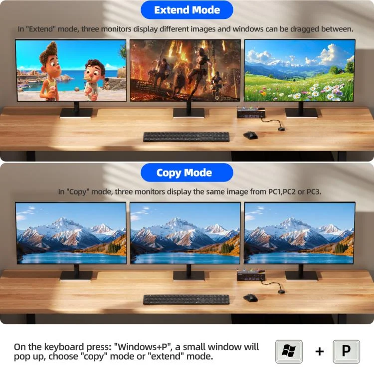 EDA008465901_6.webp KCEVE KC-KVM303 USB 3.0 Dual Monitor 8K 60Hz KVM Switch - Image 7