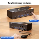 KCEVE KC-KVM303 USB 3.0 Dual Monitor 8K 60Hz KVM Switch - Image 8