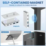 HST-2A2C 4 in 1 USB 3.2 10Gbps Detachable Magnetic Docking Station - Image 3