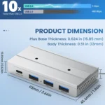 HST-3A1C 4 in 1 USB 3.0 Detachable Magnetic Docking Station - Image 6