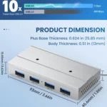 HST-4A-U3 4 in 1 USB 3.0 Detachable Magnetic Docking Station - Image 6