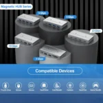 HST-4A-U3 4 in 1 USB 3.0 Detachable Magnetic Docking Station - Image 9