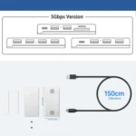 HST-4C 4 in 1 USB 3.2 10Gbps Detachable Magnetic Docking Station - Image 8