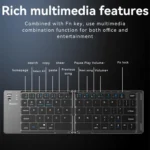 Yesido KB27 Ultra Slim Mini Two-Fold Portable Bluetooth Keyboard - Image 10