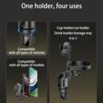 Yesido C274 4 in 1 Car Multi-function Tray Water Cup Phone Holder - Image 3