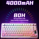 AULA S75 Pro 80 Keys wired/2.4G/Bluetooth Three Model Customizable Gradient Mechanical Keyboard - Image 9