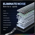 ONIKUMA G69 68 Keys RGB Lighting Wired Magnetic Axis Keyboard - Image 7