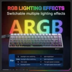 ONIKUMA G69 68 Keys RGB Lighting Wired Magnetic Axis Keyboard - Image 8