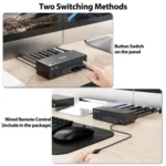 KCEVE KC-KVM403DH 4 IN 1 OUT DP/HD USB 3.0 4K 144Hz KVM Switch - Image 7
