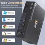 KCEVE KC-KVM403DH 4 IN 1 OUT DP/HD USB 3.0 4K 144Hz KVM Switch - Image 8