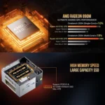 GMKtec EVO-X1 AI Mini PC, AMD Ryzen AI 9 HX 370, Radeon 890M, Oculink Port - Image 2