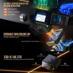 GMKtec EVO-X1 AI Mini PC, AMD Ryzen AI 9 HX 370, Radeon 890M, Oculink Port - Image 6