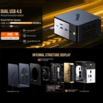 GMKtec EVO-X1 AI Mini PC, AMD Ryzen AI 9 HX 370, Radeon 890M, Oculink Port - Image 7