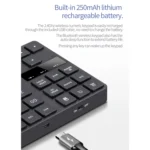 533 35 Keys 2.4G Ultra-thin Design Wireless Charging Digital Keyboard - Image 12