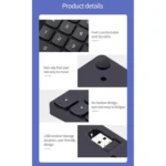 533 35 Keys 2.4G Ultra-thin Design Wireless Charging Digital Keyboard - Image 14