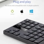 533 35 Keys 2.4G Ultra-thin Design Wireless Charging Digital Keyboard - Image 8