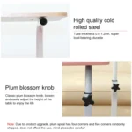 Wood Texture Portable Household Removable Laptop Desk Table Bedside Desk - Image 5