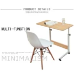 Wood Texture Portable Household Removable Laptop Desk Table Bedside Desk - Image 6