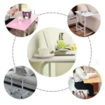 Wood Texture Portable Household Removable Laptop Desk Table Bedside Desk - Image 8