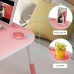 Foldable Non-slip Laptop Desk Table Stand with Card Slot & Cup Slot - Image 6