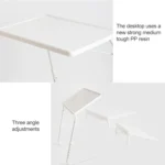 Plastic Pad Steel Tube Bracket Liftable Foldable Portable Multi-purpose Laptop Table, Adjustable Height: 52-72cm, Adjustable Angle: 30 Degrees / 60 Degrees / 90 Degrees - Image 7