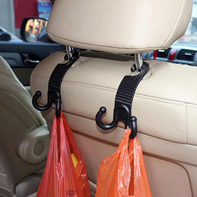 2 PCS Young Player Claw Shape Durable Car Seat Back Hook Trunk Bag Hanger Holder Auto Headrest Luggage Hook