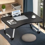 W-shaped Non-slip Legs Adjustable Folding Portable Writing Desk Laptop Desk with Card Slot - Image 2