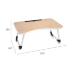 W-shaped Non-slip Legs Adjustable Folding Portable Writing Desk Laptop Desk with Card Slot - Image 7